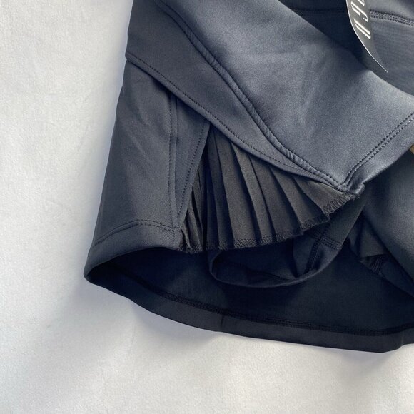 DGD Inner Short Mid-Waisted Athletic Tennis Skirt Women Small Black Stretch New - Picture 5 of 12